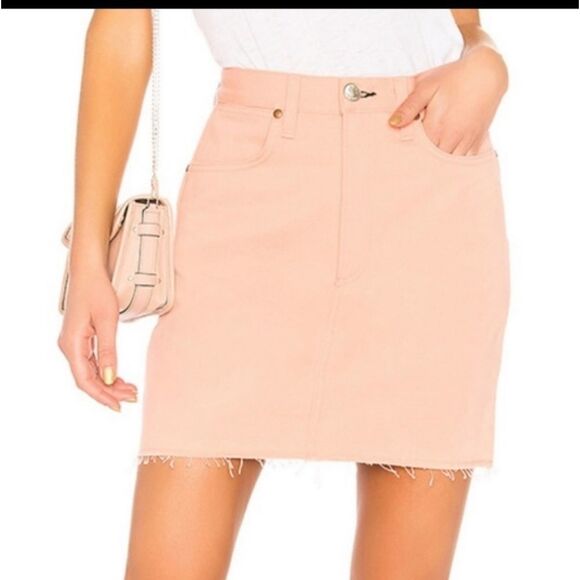 Rag&bone peach and lilac Moss jean skirt sz 31 - Picture 3 of 16